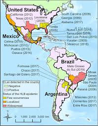 mimosa hostilis growing regions Mexico Brazil map