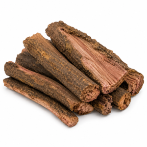 Mexican Mimosa hostilis inner root bark whole pieces on white background