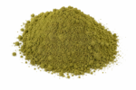 San Pedro Cactus Powder (Echinopsis pachanoi) finely ground botanical powder on a white background